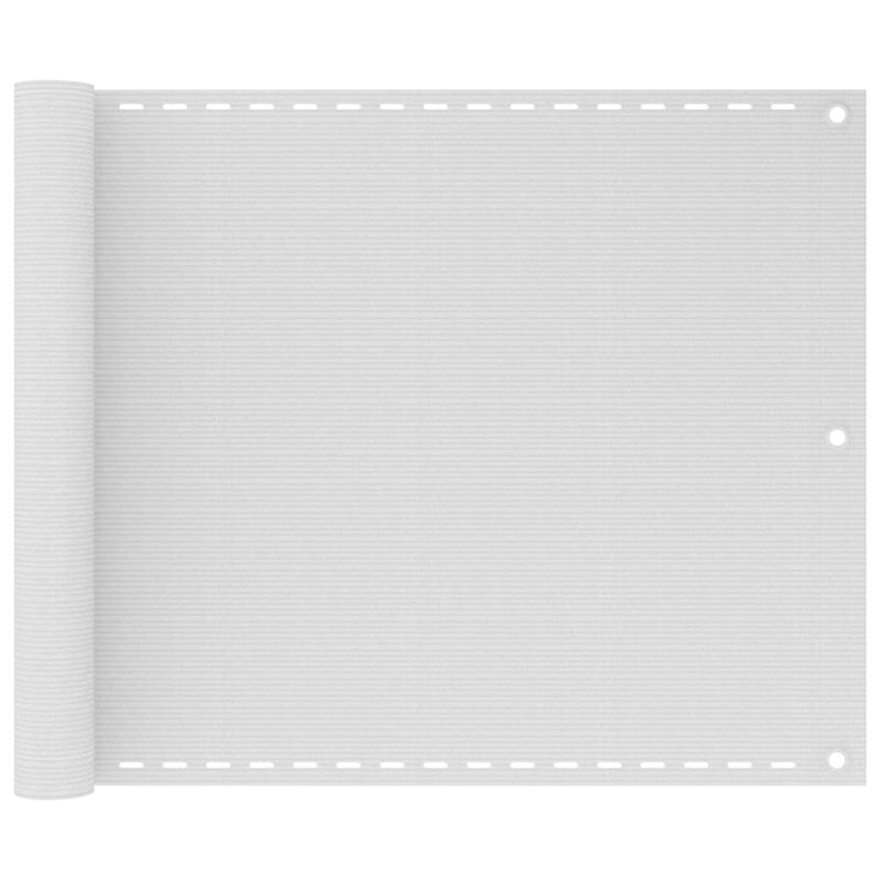 VidaXL Balkonscherm HDPE 75x600 cm wit