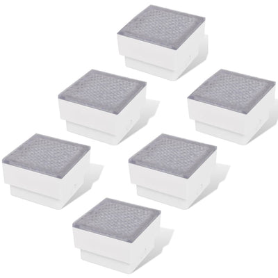 Vidaxl grondspots 6 st led 100x100x68 mm
