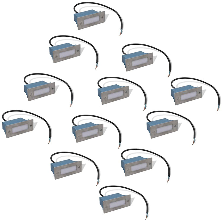 Vidaxl trapinbouwspots 12 st led 44x111x56 mm