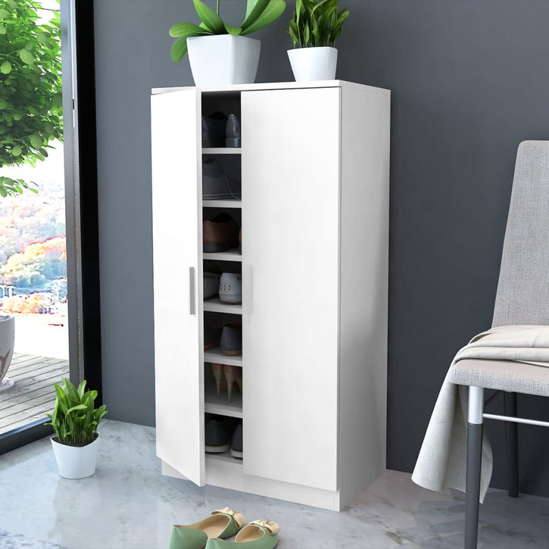 VidaXL Schoenenkast met 7 schappen wit