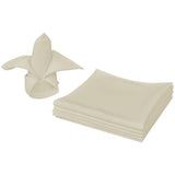 Vidaxl servetten 10 stuks créme 50x50 cm - afbeelding 1