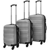 Vidaxl 3-delige kofferset hard 45,5 55 66 cm zilverkleurig - afbeelding 1