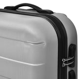 Vidaxl 3-delige kofferset hard 45,5 55 66 cm zilverkleurig - afbeelding 3