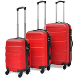 Vidaxl 3-delige kofferset hard 45,5 55 66 cm rood - afbeelding 1