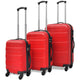 Vidaxl 3-delige kofferset hard 45,5 55 66 cm rood