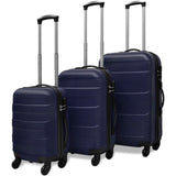Vidaxl 3-delige kofferset hard 45,5 55 66 cm blauw - afbeelding 1