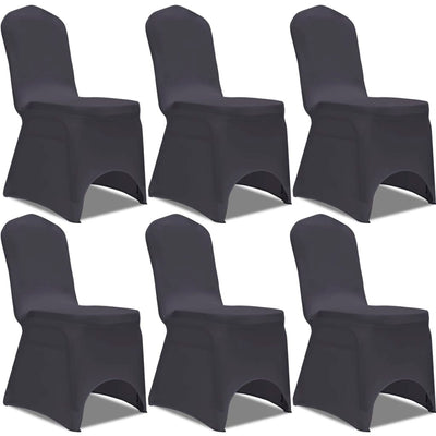 Vidaxl stoelhoes stretch antraciet 6st