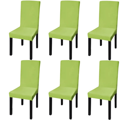 Vidaxl stoelhoezen 6 st stretch recht groen