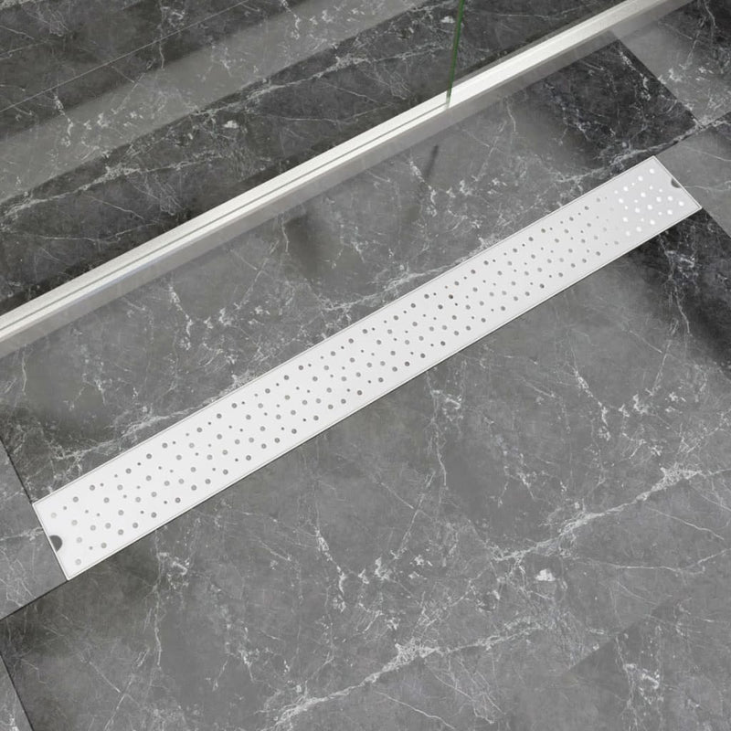 Vidaxl doucheafvoer rechthoekig bubbel 1030x140 mm roestvrij staal