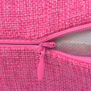 VidaXL Kussenhoezen 4 stuks linnen look roze 80x80 cm - afbeelding 3