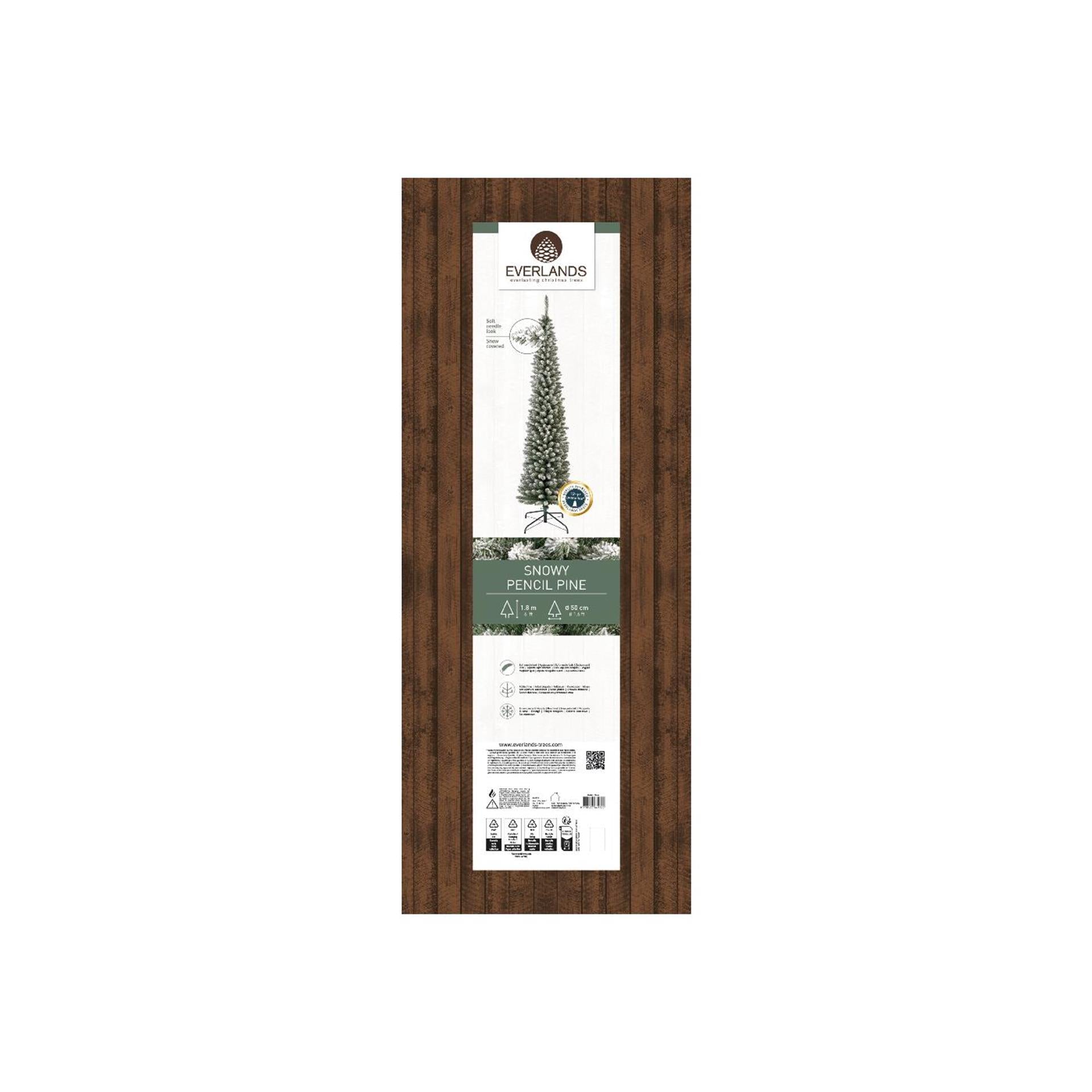 Everlands kerstboom pencil pine snowy ø50xh180cm