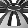 Proplus wieldoppen 4 st terra 16'' zilverkleurig en zwart