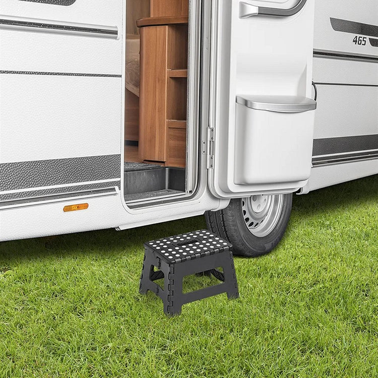 Proplus opvouwbaar opstapje met anti-slip 29x21.5x22 cm zwart