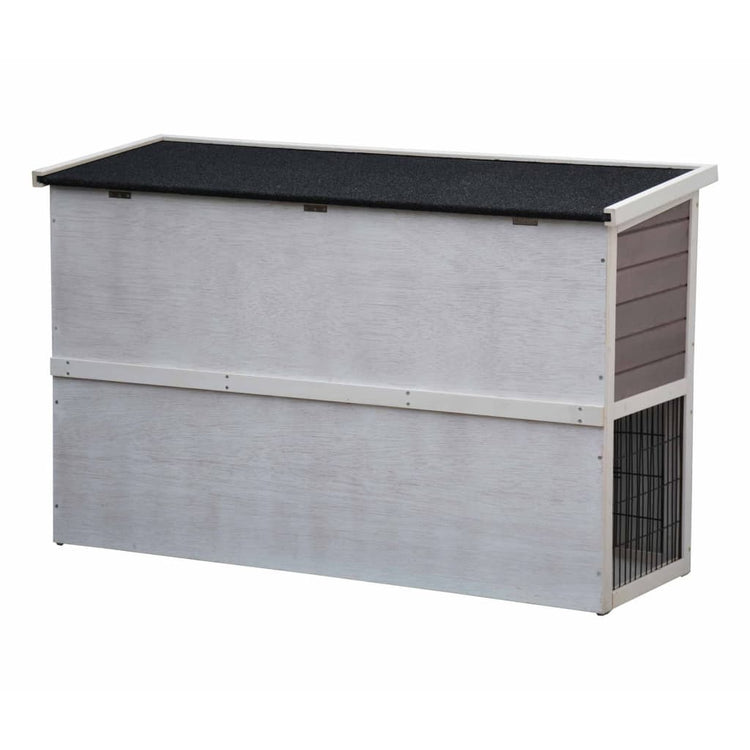 @pet konijnenhok bigfoot 137x50x85 cm hout wit
