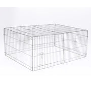 @pet huisdierenren voor buiten castle 144x112x60 cm metaal - afbeelding 2