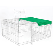 @pet huisdierenren voor buiten castle 144x112x60 cm metaal - afbeelding 3