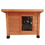 @pet kattenhok voor buiten xl 68,5x54x51,5 cm hout bruin - afbeelding 1