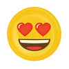 Basic opblaasbaar figuur emoji face hearts 140cm