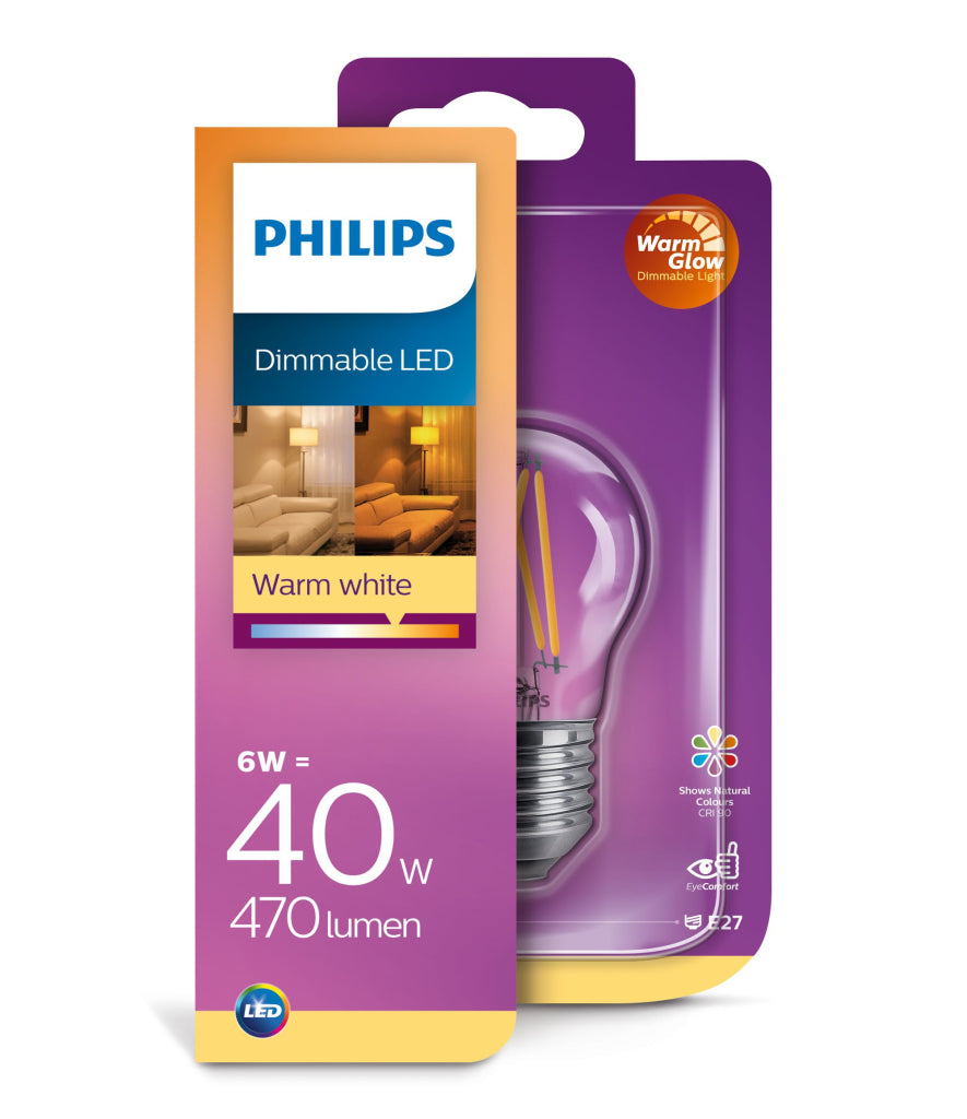 Philips led classic 40w p45 e27 cl wgd90 srt4 verlichting
