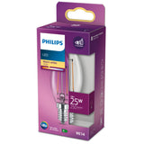 Philips led lamp - kaarslamp met e14 fitting - warmwit licht: 2700k - 25w - helder glas - afbeelding 2