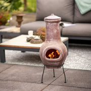 Redfire haard salamanca 36x36x85 cm klei donkerrood - afbeelding 1