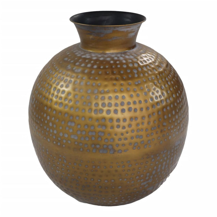 Hsm collection hsm collection vaas padua groot 40x45 cm goudkleurig en grijs