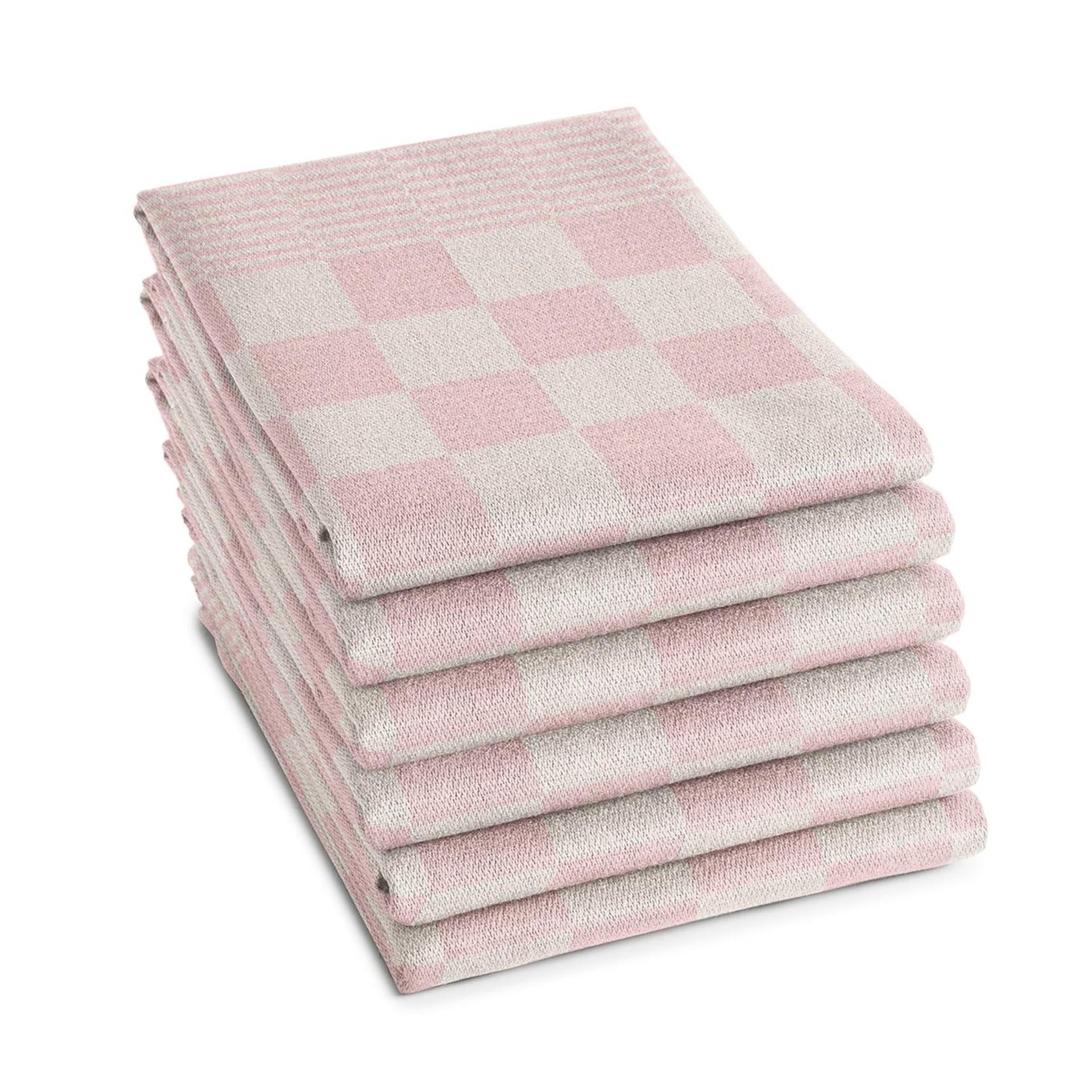 Ddddd theedoek bbq pastel roze 6st