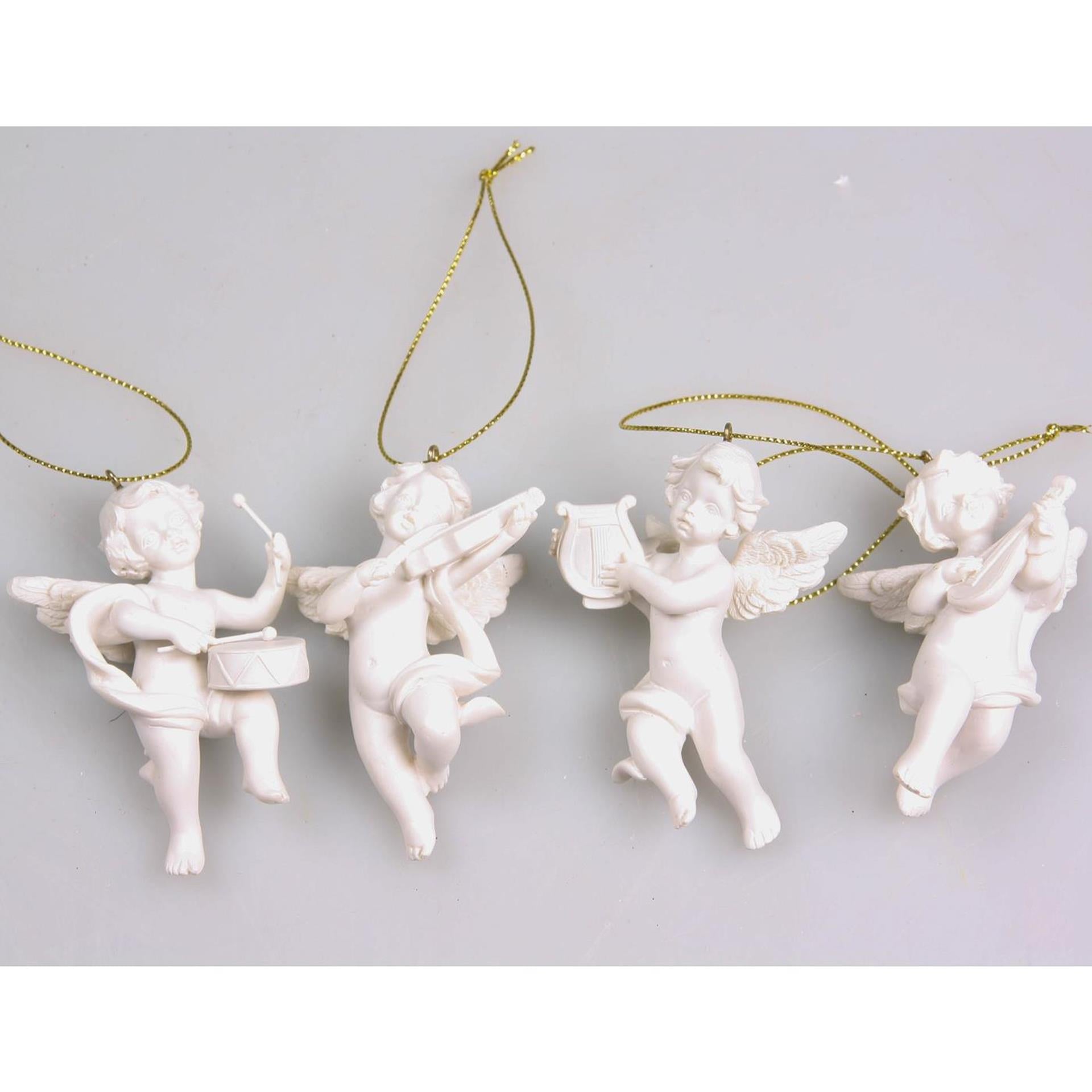 Farmwood animals engel hang 6x4x8cm 4 assorti