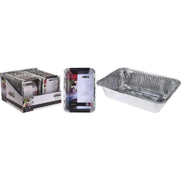 Bbq aluminium bereidingsbakjes 5 stuks