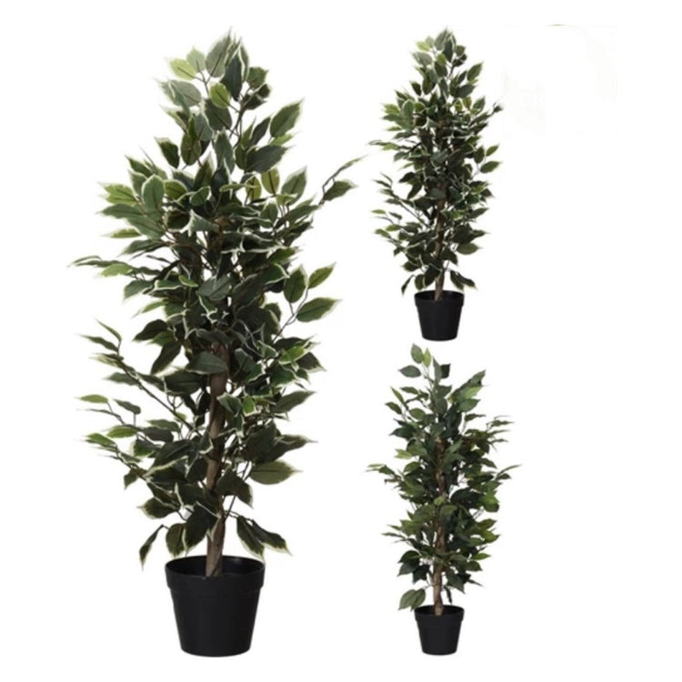 Overige merken kunstplant ficus 95 cm groen wit