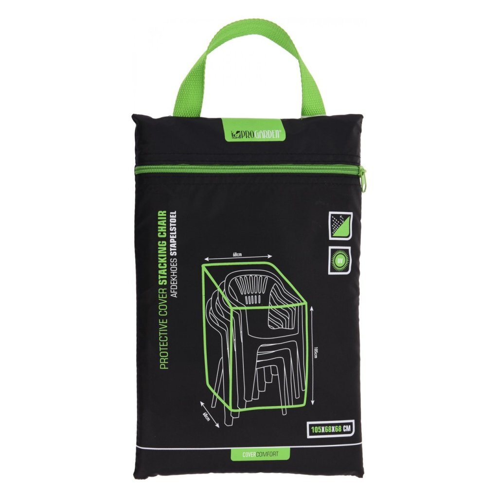 Pro garden tuinstoelen afdekhoes 68x68x105 cm zwart