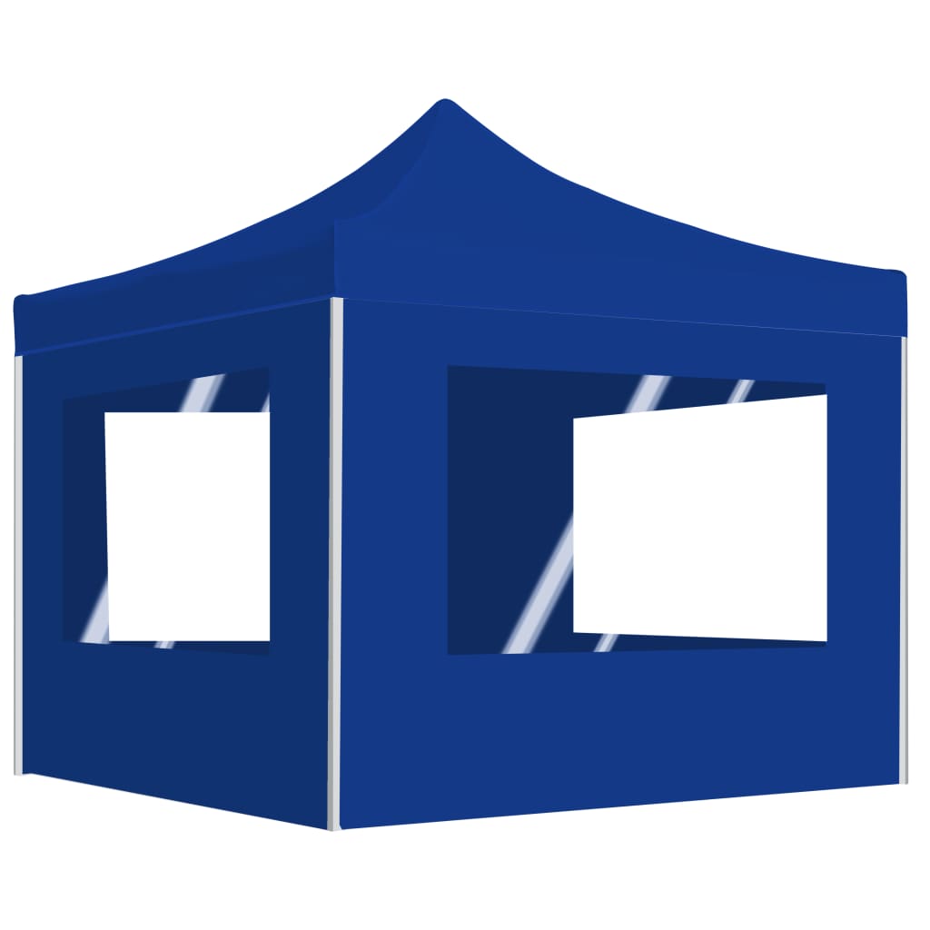 VidaXL Partytent inklapbaar met wanden 3x3 m aluminium blauw