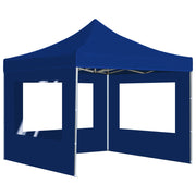 VidaXL Partytent inklapbaar met wanden 3x3 m aluminium blauw - afbeelding 2