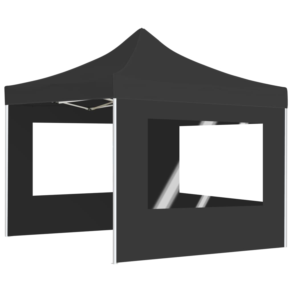 VidaXL Partytent inklapbaar met wanden 3x3 m aluminium antraciet