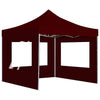 Vidaxl partytent inklapbaar met wanden 3x3 m aluminium wijnrood