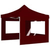 Vidaxl partytent inklapbaar met wanden 3x3 m aluminium wijnrood