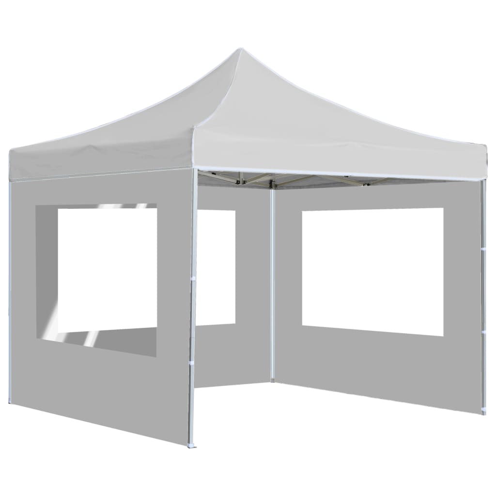 VidaXL Partytent inklapbaar met wanden 3x3 m aluminium wit