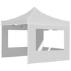 Vidaxl partytent inklapbaar met wanden 3x3 m aluminium wit
