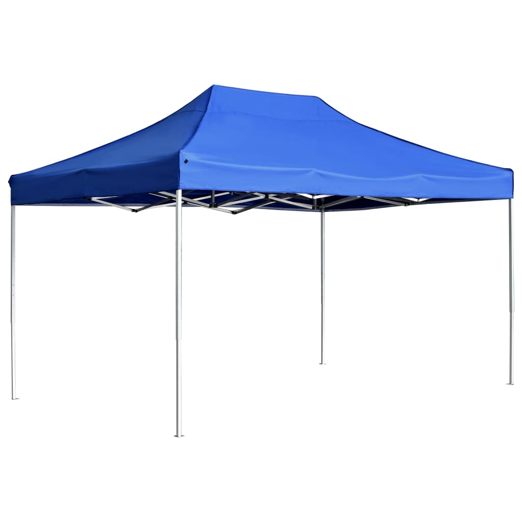 VidaXL Partytent professioneel inklapbaar 4,5x3 m aluminium blauw