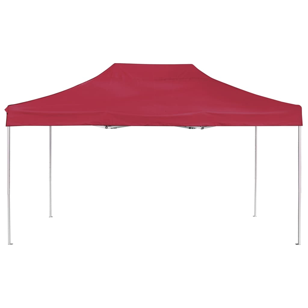 VidaXL Partytent professioneel inklapbaar 4,5x3 m aluminium wijnrood