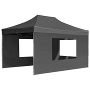 Vidaxl partytent inklapbaar met wanden 4,5x3 m aluminium antraciet - afbeelding 3