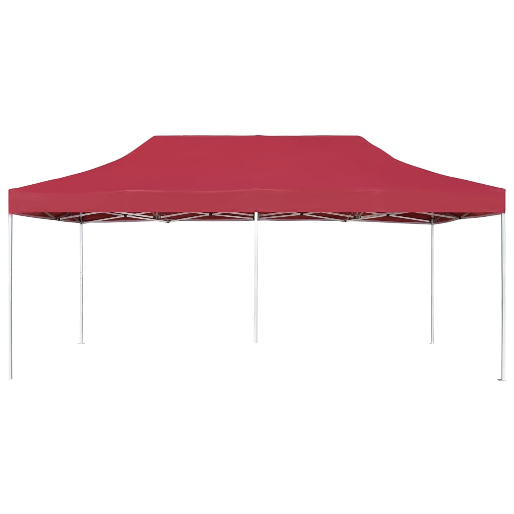 VidaXL Partytent professioneel inklapbaar 6x3 m aluminium wijnrood