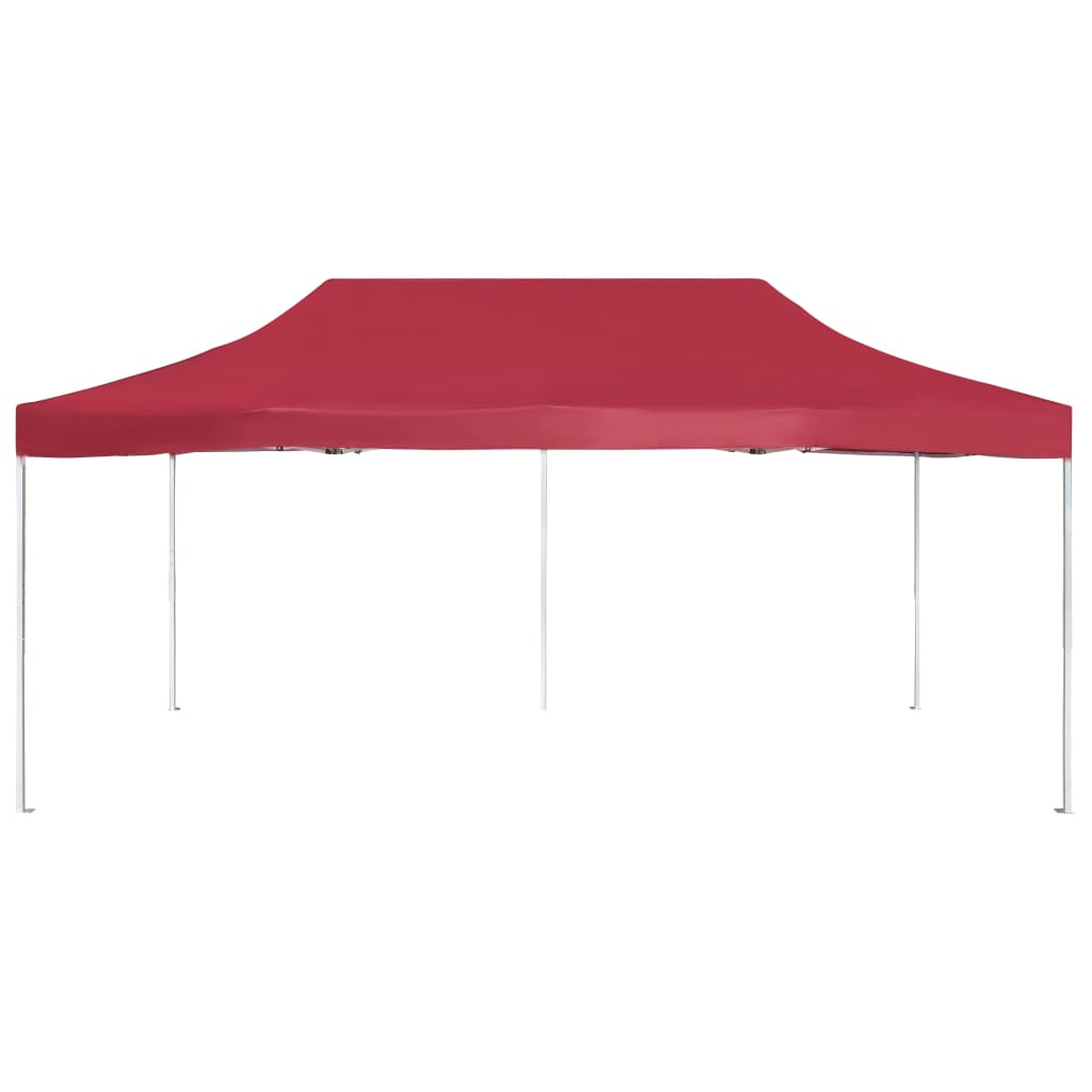 VidaXL Partytent professioneel inklapbaar 6x3 m aluminium wijnrood