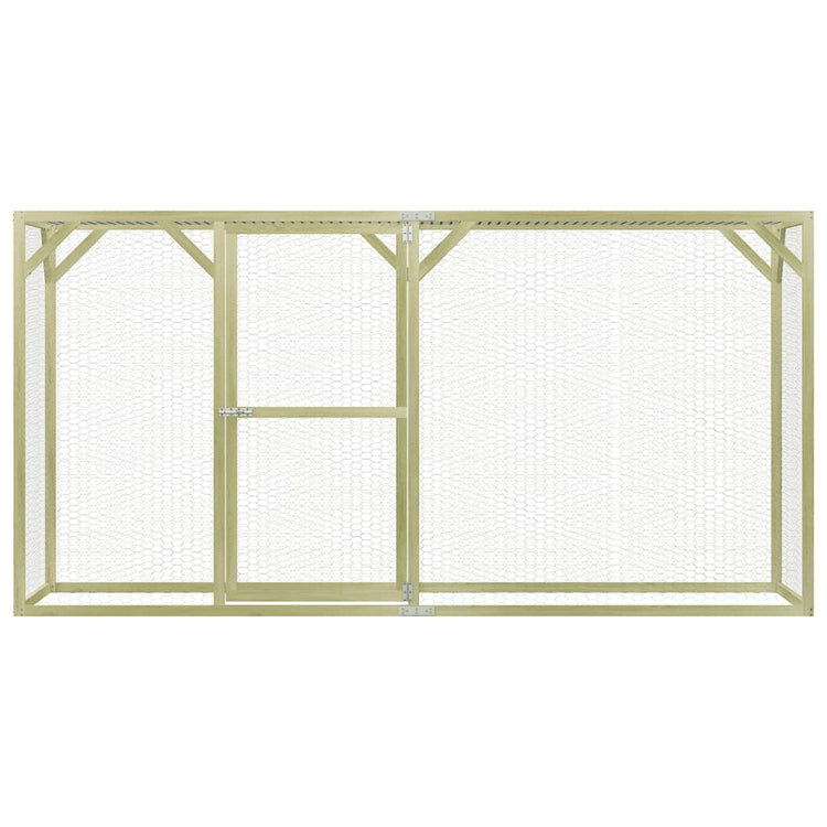 Vidaxl kippenhok 3x1,5x1,5 m staal