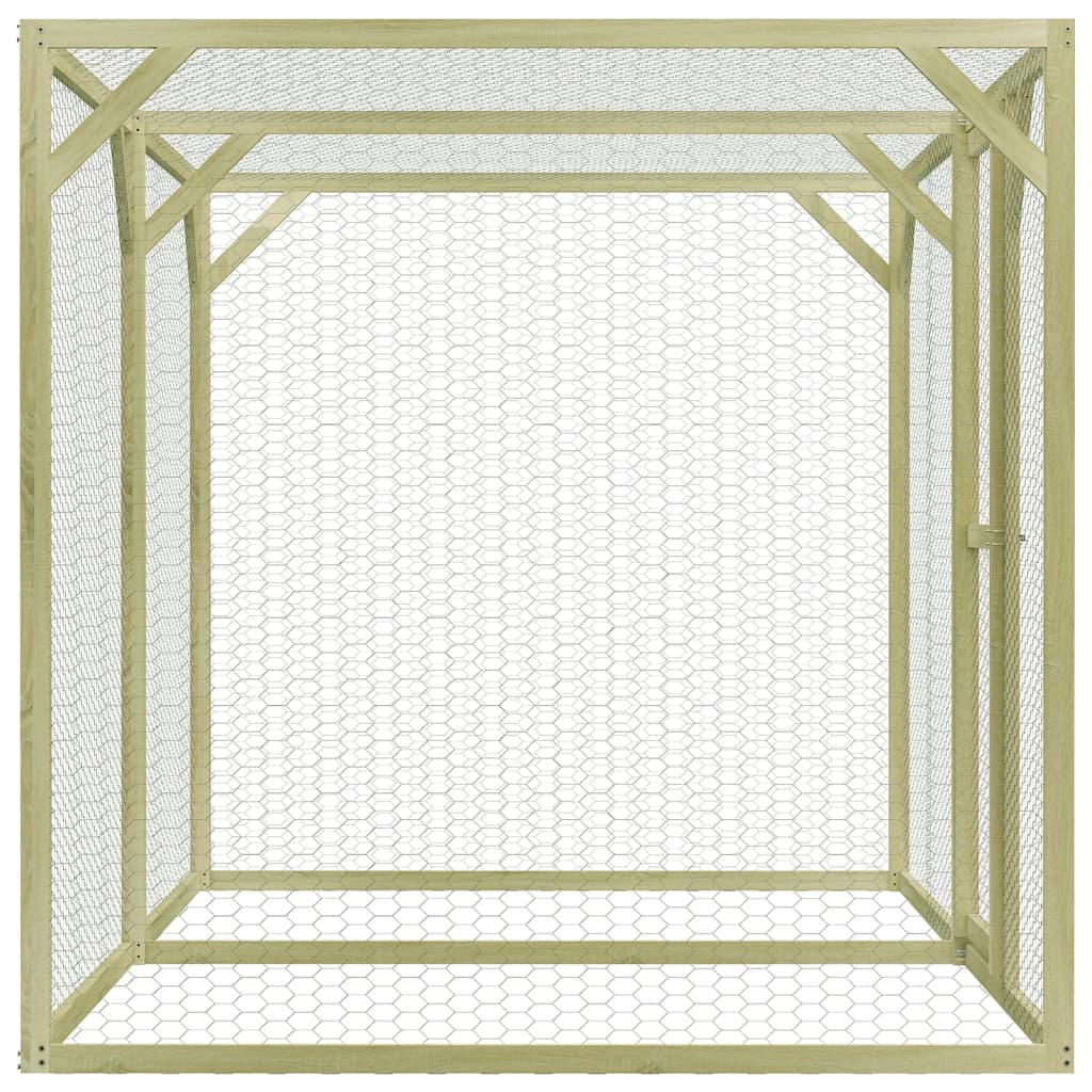 Vidaxl kippenhok 3x1,5x1,5 m staal