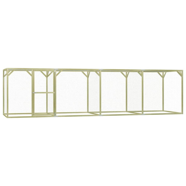 Vidaxl kippenhok 6x1,5x1,5 m staal