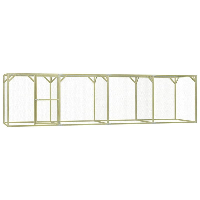 Vidaxl kippenhok 6x1,5x1,5 m staal