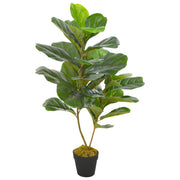 Vidaxl kunstplant met pot vioolbladplant 90 cm groen - afbeelding 1