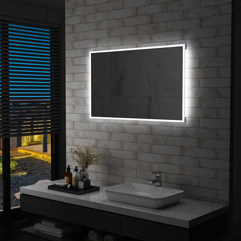 Vidaxl badkamerspiegel led 100x60 cm