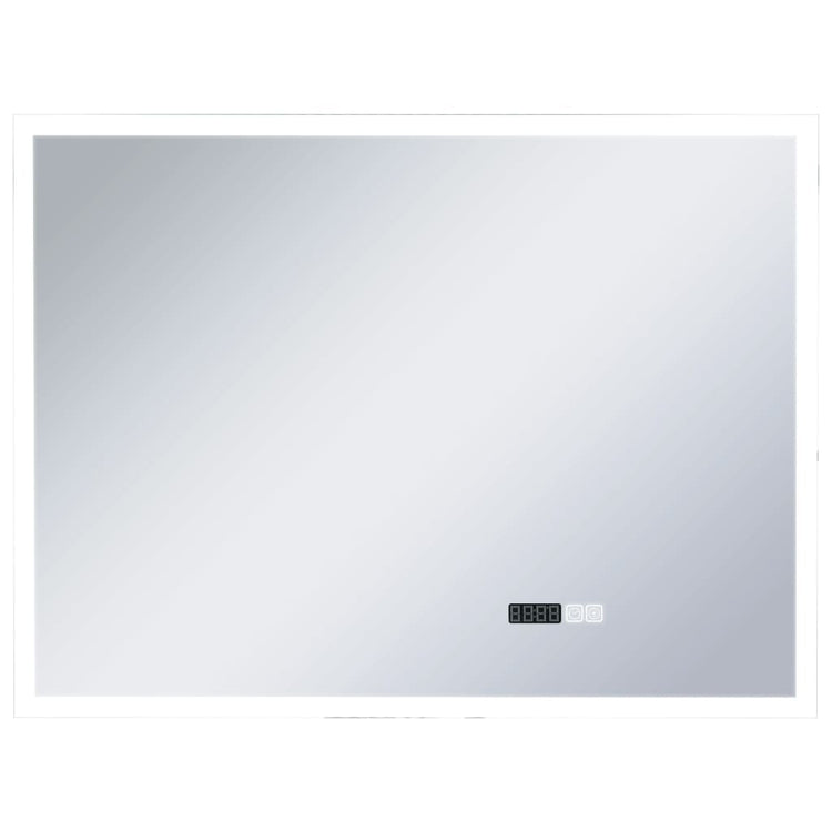 Vidaxl badkamerspiegel led met aanraaksensor en tijdweergave 80x60 cm